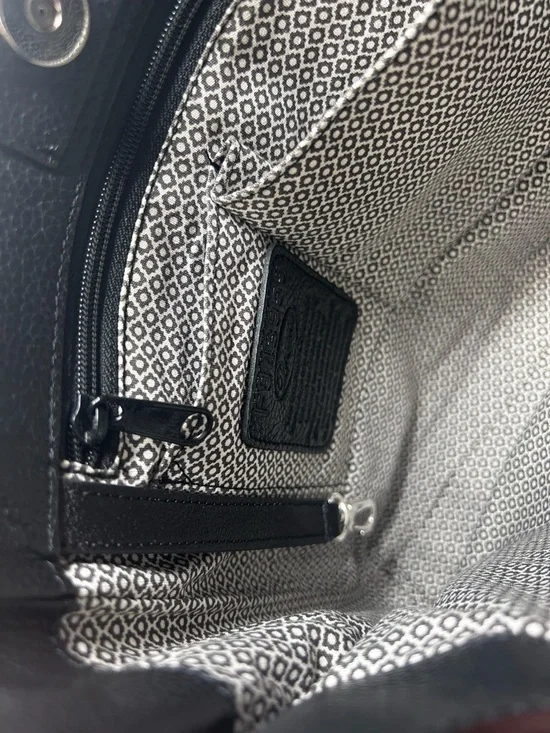 BRIGHTON Interlok Georgia Convertible Hobo BLACK $565 Pebbled Leather Celtic EUC - Picture 13 of 13